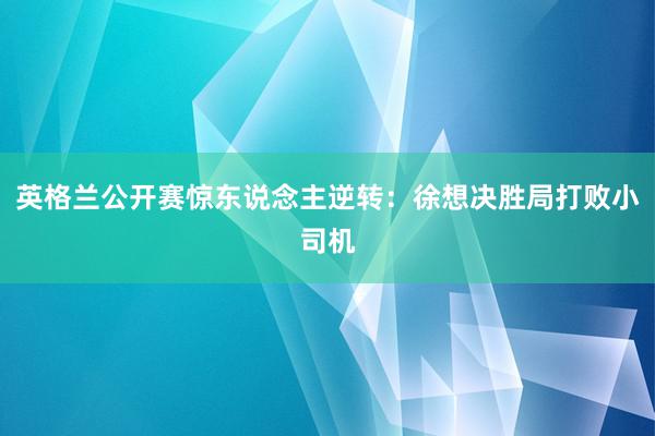 英格兰公开赛惊东说念主逆转：徐想决胜局打败小司机